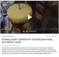 Sat 1Frühstücksfernsehn Report über den Käse trifft Döner in Düsseldorf